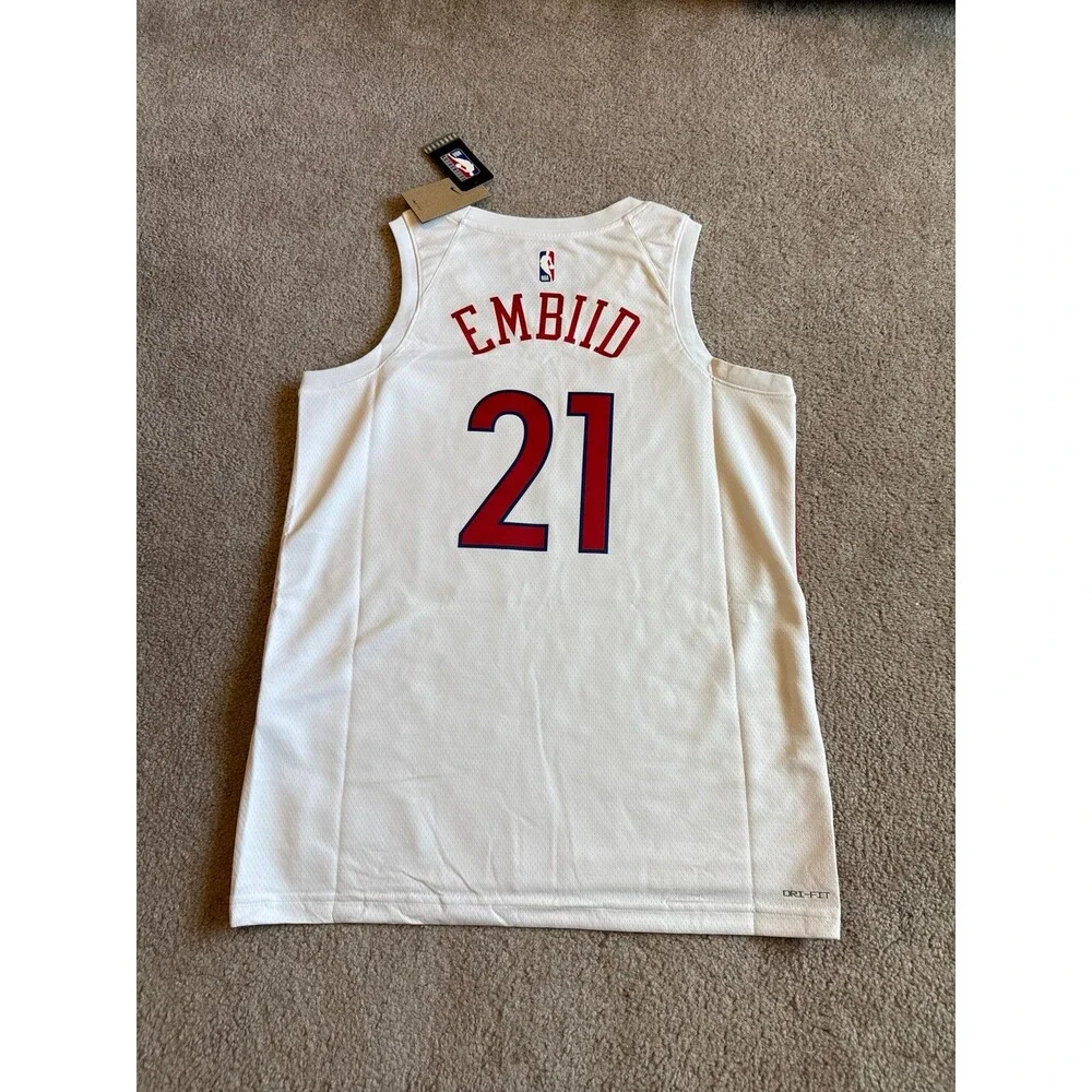 Joel Embiid Philadelphia 76ers Nike Men’s Basketball Jersey Size Large
